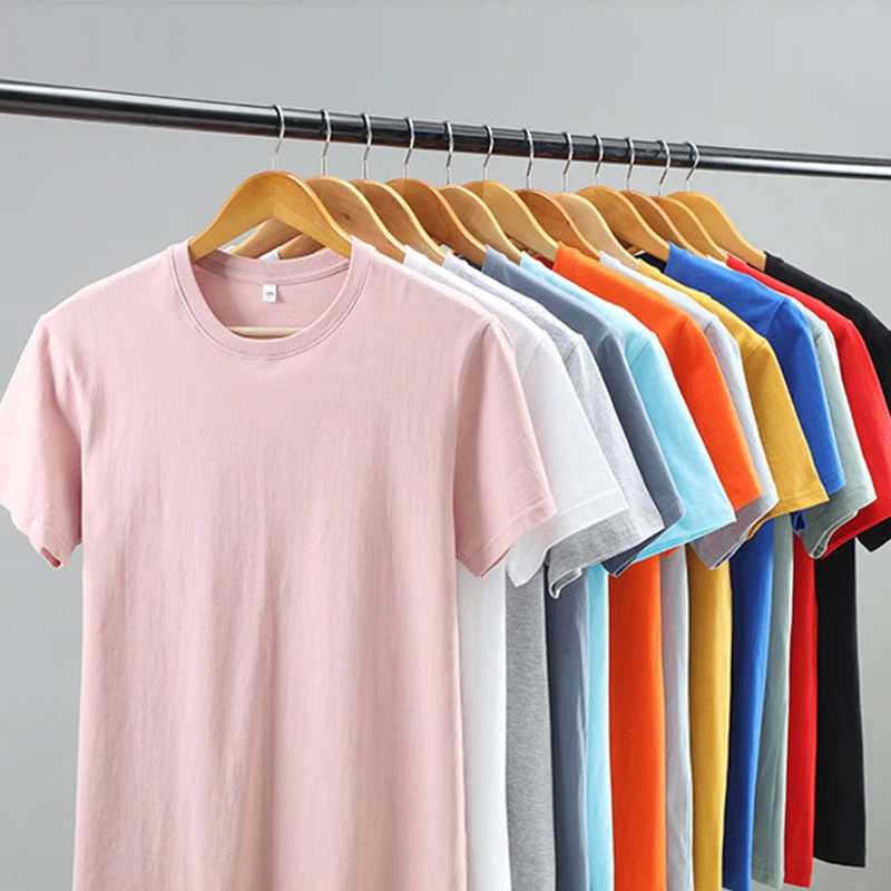 

Camisetas Kaos 100% Cotton 180gsm Plain Blanks Tshirt Personnalisable Poleras Custom Logo Crew Neck Men'S Oversize T-Shirts, Customized color