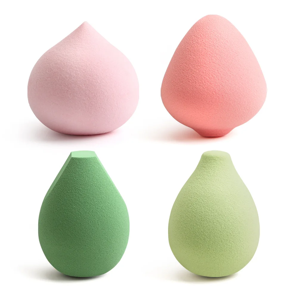 

Beaumaker 2021 Latex Free Makeup Sponge Fruit Shape 4PCS Soaked Foundation Powder Puff Set with Retail Box RTS esponja Facial