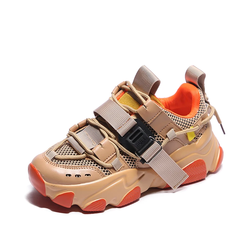 

New Breathable Mesh women Chunky Sneakers Platform Sneakers Autumn Women Shoes Fashion Riband Zapatillas Mujer