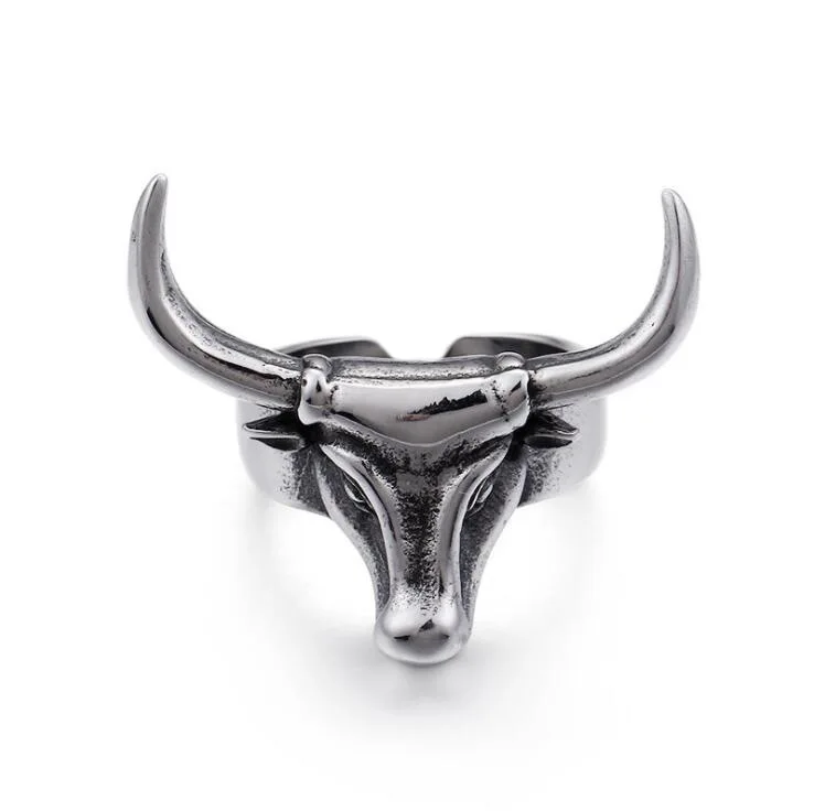 

Bull fight Fashion Vintage Stainless Steel Jewelry Men Ring