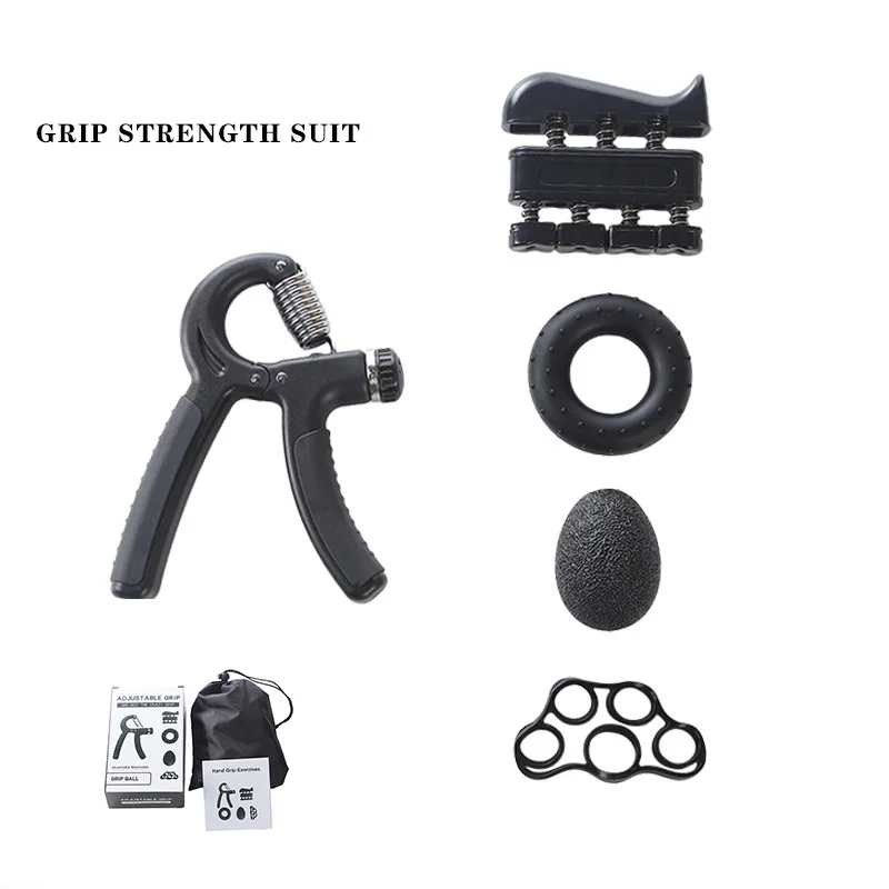 

Adjustable strengthener finger power exerciser 5 Pack Strength Trainer hand grip set, Optional