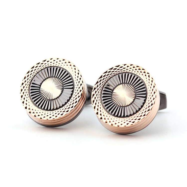 

New style fashion rose gold custom cufflinks for men