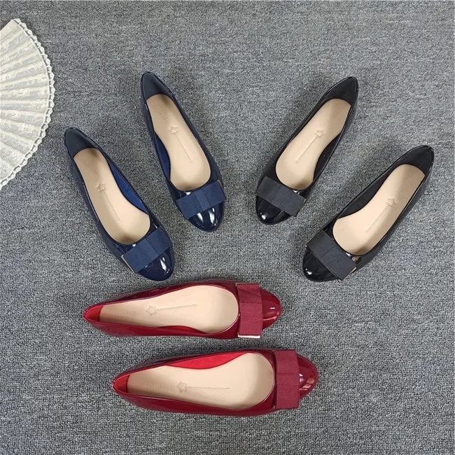 

New fashion female casual shoes ladies loafers flats wholesale leather flat shoes for women, Picture color