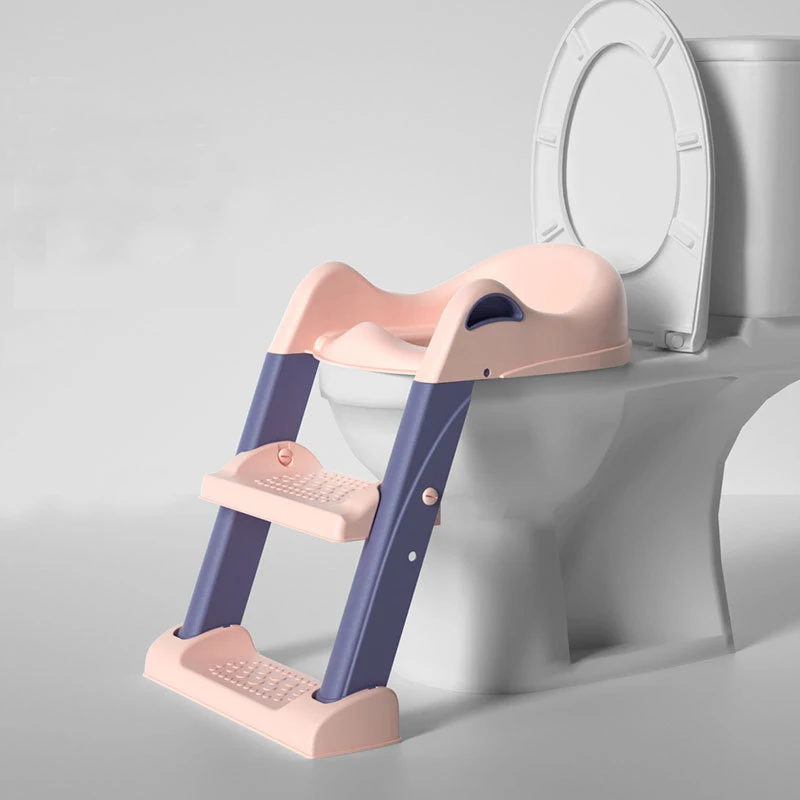 

Baby Ladder Potty Safety Potty Training Toilet for Kids Boys Girls with Double Side Handrail