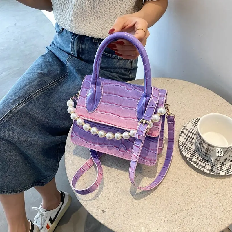 

Female Designer Women Small Shoulder Crossbody Bags Crocodile Pattern Totes Luxury Mini Hand Bags Brand Purses Handbags, Multicolor