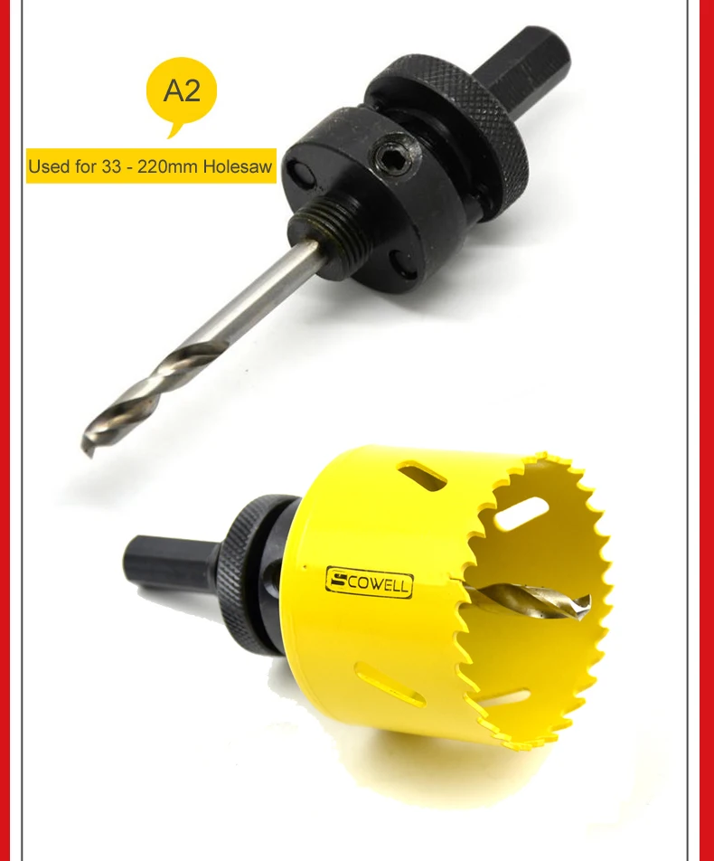 13pcs Scowell Hss Bimetal Hole Saw Kit 19mm To 64mm Wood Metal Drilling Holesaw Set With Arbor