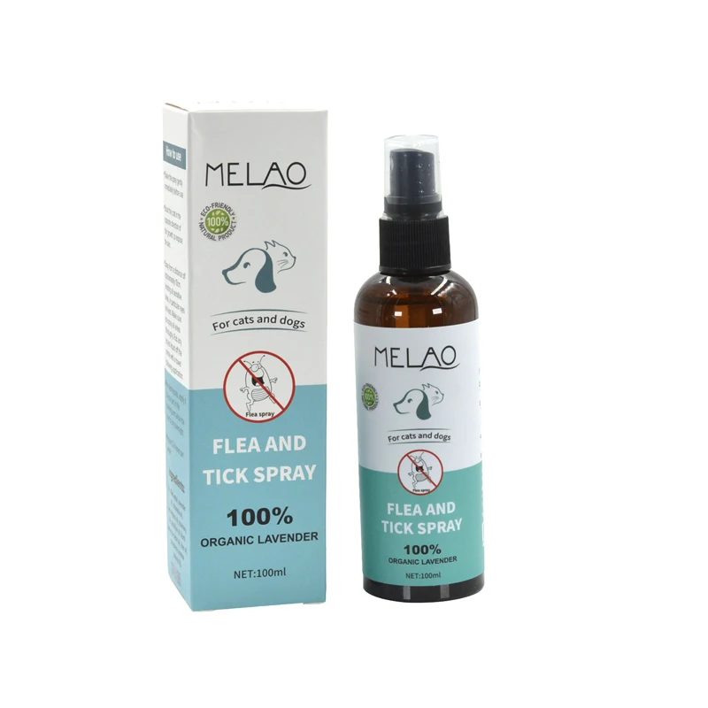 

100ml Private label Natural Flea and tick Home Spray Flea Treatment For Dogs And Cats, White