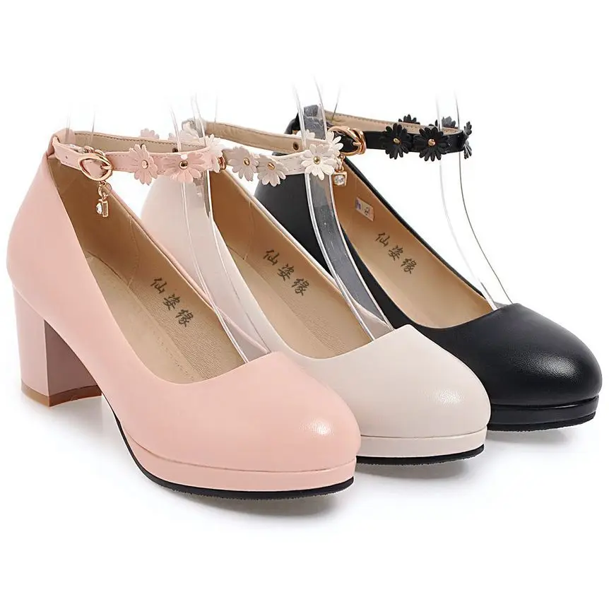 

Fashion Kids Flower Girls Shoes Party And Wedding Children'S Dress Shoes Dance High-Heeled Prinsessen Leather Shoe Wholesale