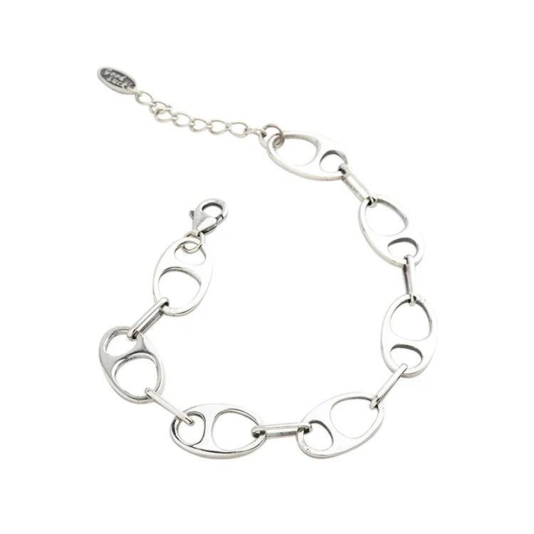 

Simple style jewelry 925 sterling silver retro bracelet bangle with high quality