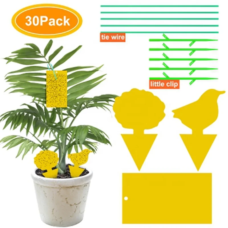 

Special-shaped butterfly flower type bird type pest control double-sided waterproof sticky insect board set yellow board trap