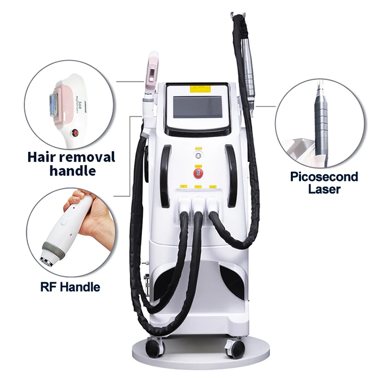 

E-light SHR OPT Hair Removal Flaw + less Painless Picosecond Laser Tattoo Removal Machine IPL Hair Removal