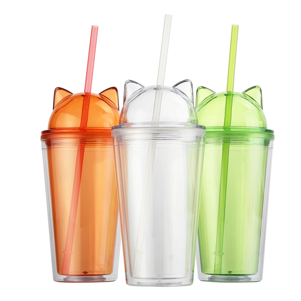 Promotion Wholesale Products Custom Clear Reusable Drinking Double Wall