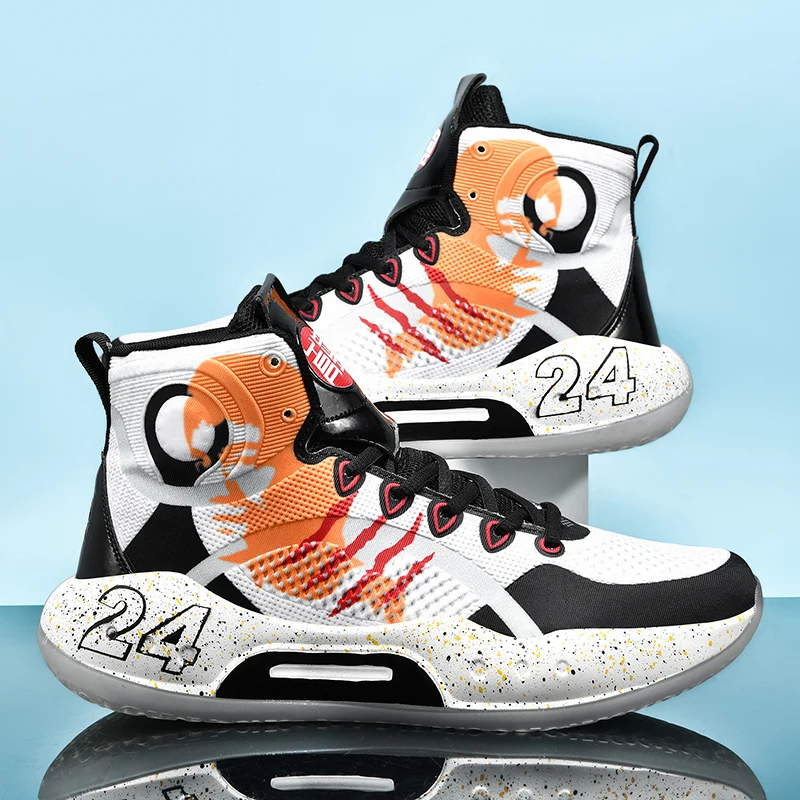 

Oem New Bulk Basketball Shoes Boys Charms High Top Basketball ankle Shoes Anti Slip sport basketball shoes, 5 colors as picture