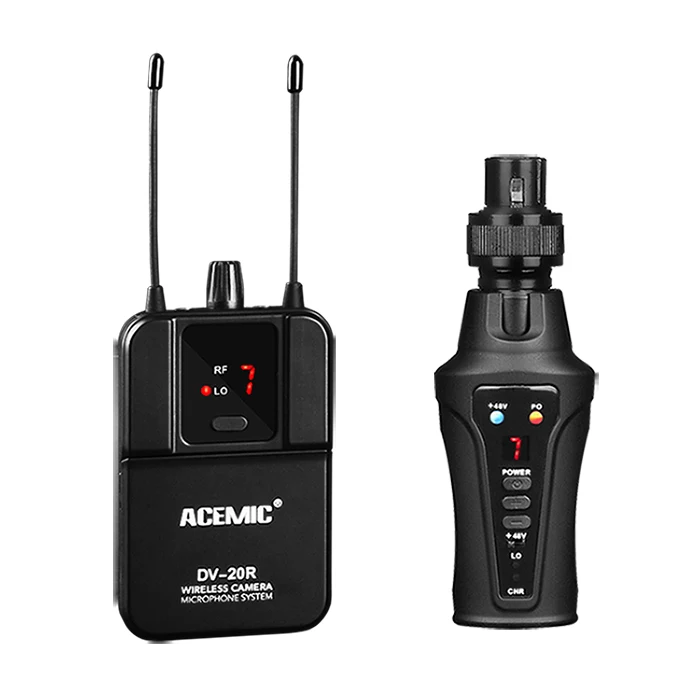 

2020 ACEMIC DV-20T XLR Hot Sell China Uhf Wireless Camera Professional Recording Studio Mic For Phone