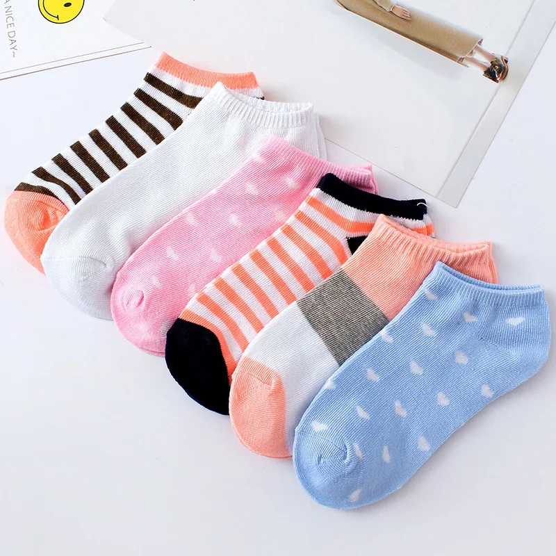 

Women's ladies cheap wholesale colorful summer high quality stripe Stars short ankle socks