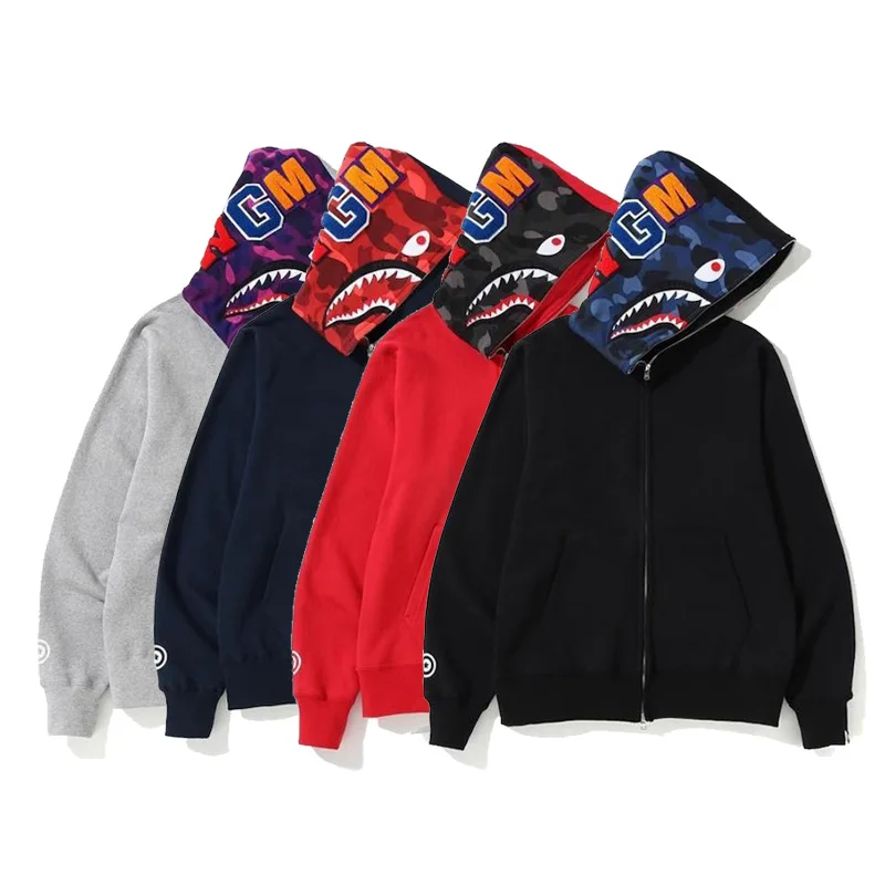 

Wholesale custom logo fashion brand famous japan brand full zip mens hoodie, Could be customized
