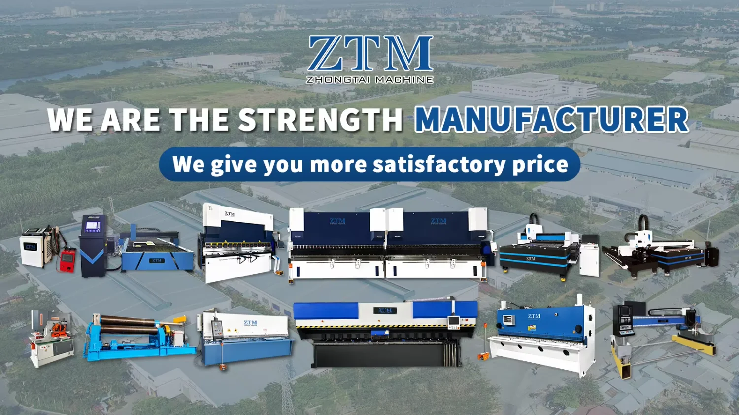 ZTM 4 Axis Press Brake Machine Front Scene