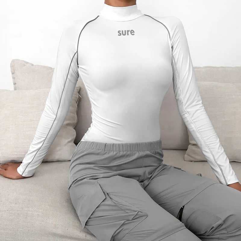 

2020 new arrivals hot selling fashion trending reflective material women bodysuit