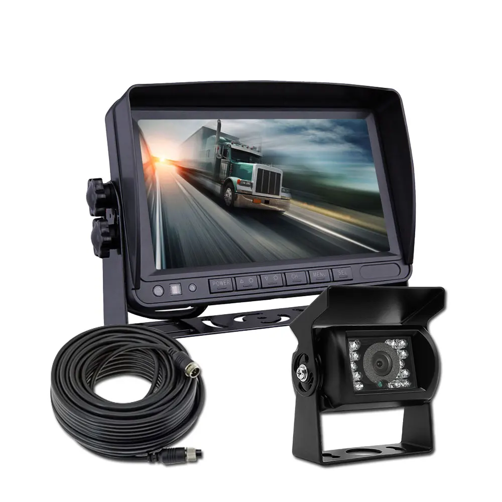 

7 inch Car Rear View Backup Camera System with AHD 1080P Reversing Camera Night Vision for Truck Bus
