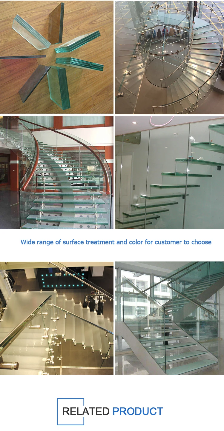 Custom Design Inside Home Used Metal Glass Round Shaped Floating Stairs laminated Tempered Glass Curved Spiral Staircase