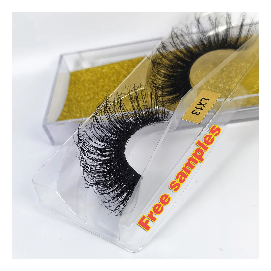 

Free Sample Wholesale 3D/5D/6D/25mm Strip Eyelash Extension Real Mink Eye Lashes Private Label Packaging Box 3D Mink Eyelashes