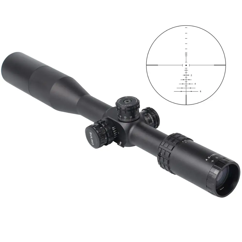 

Hunting Riflescopes SULIKO 4.5-18x44 Z600 Tactical Differentiation rifle scope Light Red and Green Bright Hunting Optics, Black