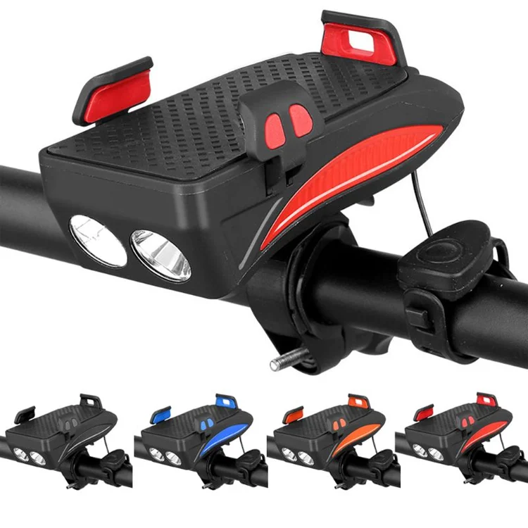 

Biking Multifunctional Bicycle Usb Rechargeable Led Lamp Mobile Phone Charging Mobile Phone Fixing Bracket Bicycle Light, Black, red, blue, orange