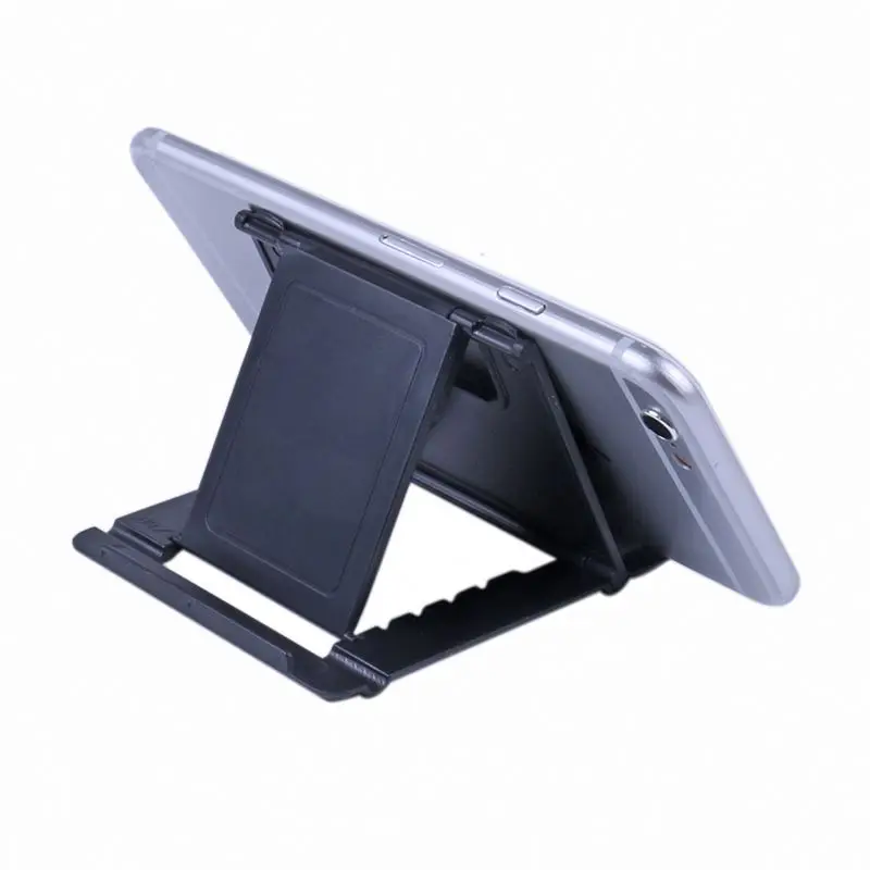 

Universal adjustable foldable desk smart mobile cell phone stand holder TOLmk plastic adjustable phone stand, Black