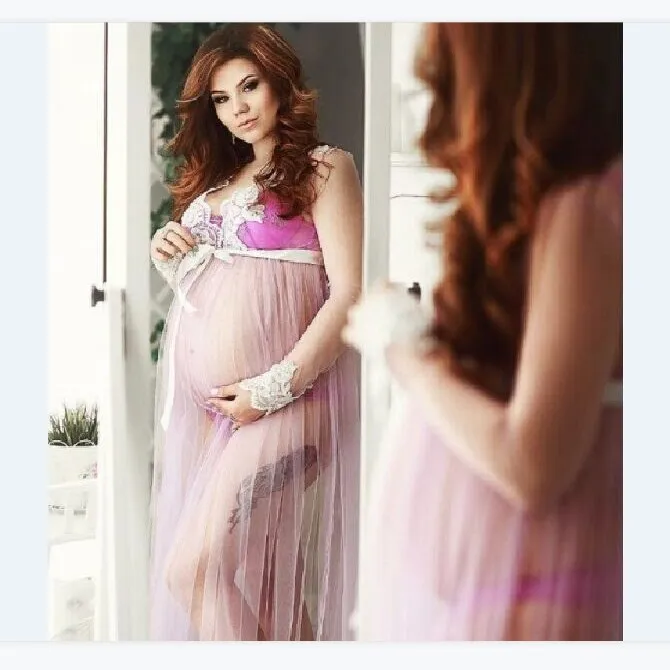 

YJC0264 Wholesale Sexy lace v-neck hollow out maternity dresses pregnancy photo shoot dress women pregnancy dresses, Black,white,red,purple,pink,green,yellow...