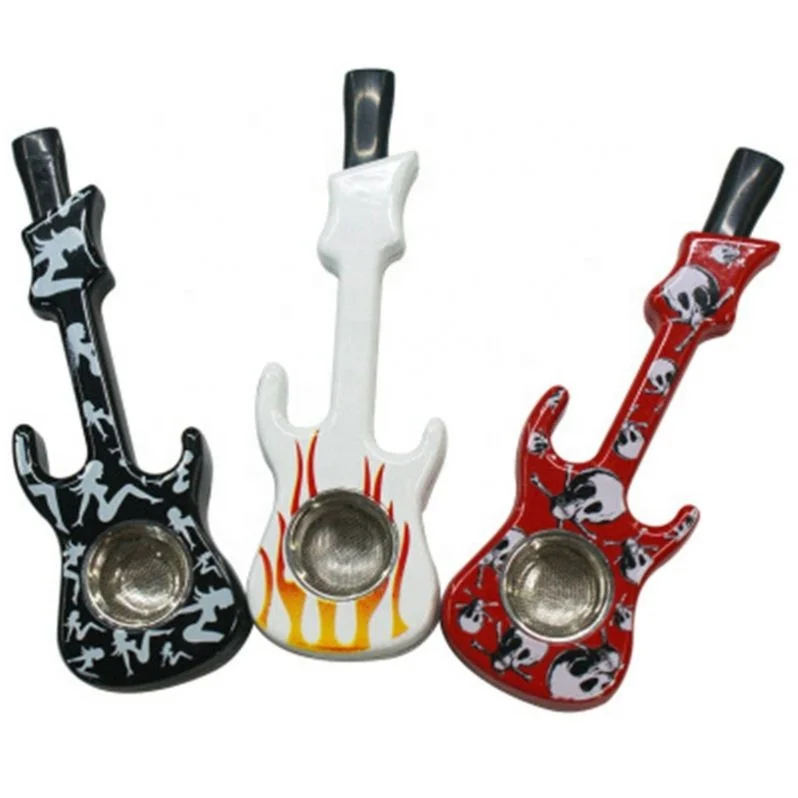 

New Arrive Metal Guitar Smoking Pipe, Random