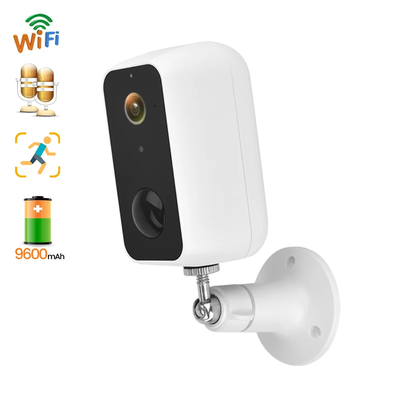 

PIR motion detection home security wireless IP rechargeable battery powered cam hd outdoor Tuya smart CCTV wifi battery camera