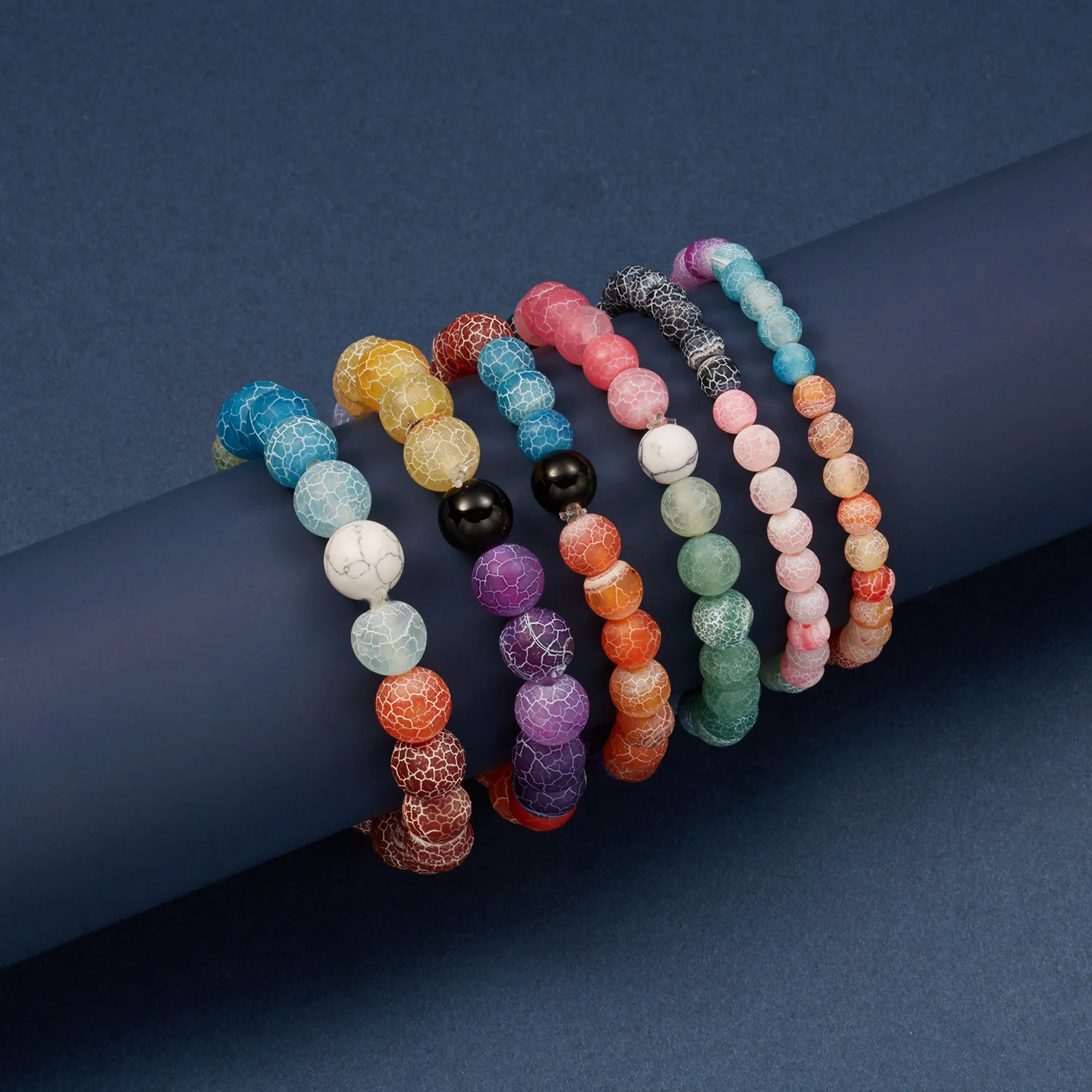 

Bracelet Cord Beads Agate Stone Boho Jewlery For Couple Bestfriend Multicolor Bohemia Handmade Bracelets, Multi-colors