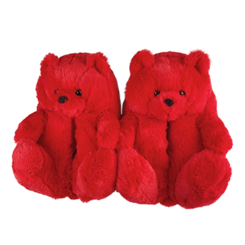 

house Teddy bear slippers new arrivals fuzzy Wholesale Plush New Style winter home Slippers Teddy Bear Slippers for Women Girls, 5 colors