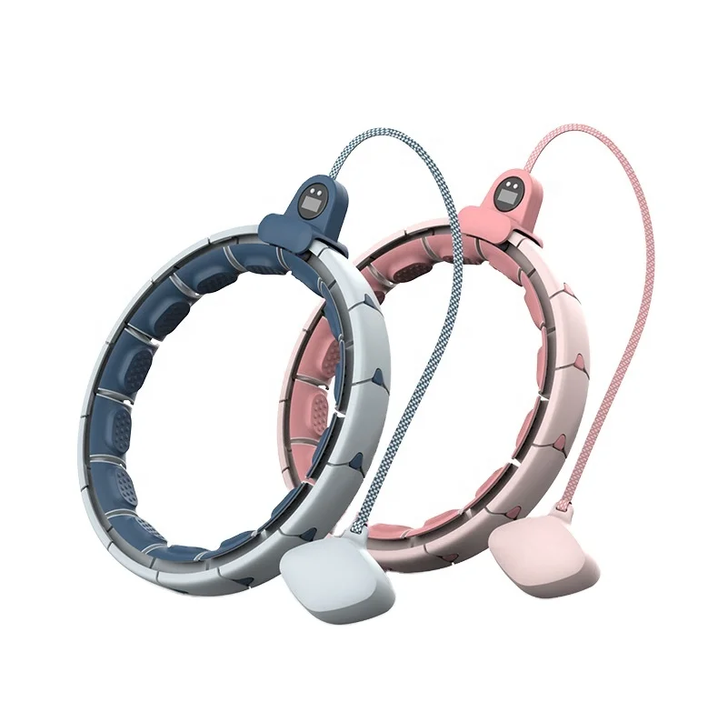 

New Arrival Automatically Count Adult Hula Ring Gym Equipment Adjustable Detachable Portable Weight Magnetic Smart Hula Hoops