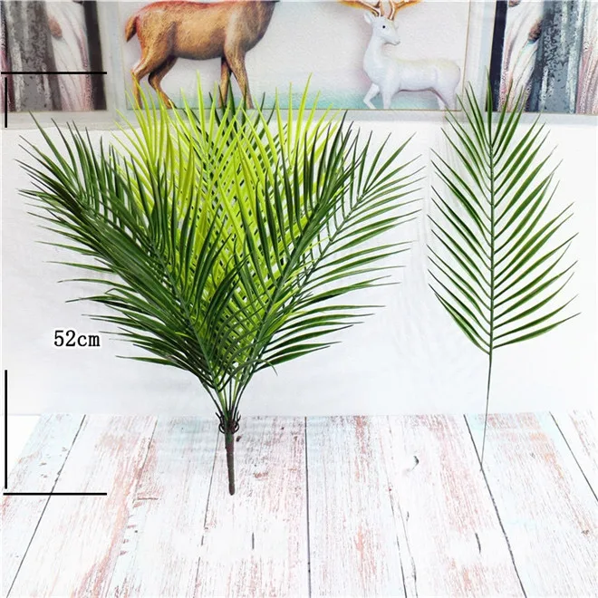 Hot Sale Artificial Plastic Plant Palm Leaves For Outdoor Decoration