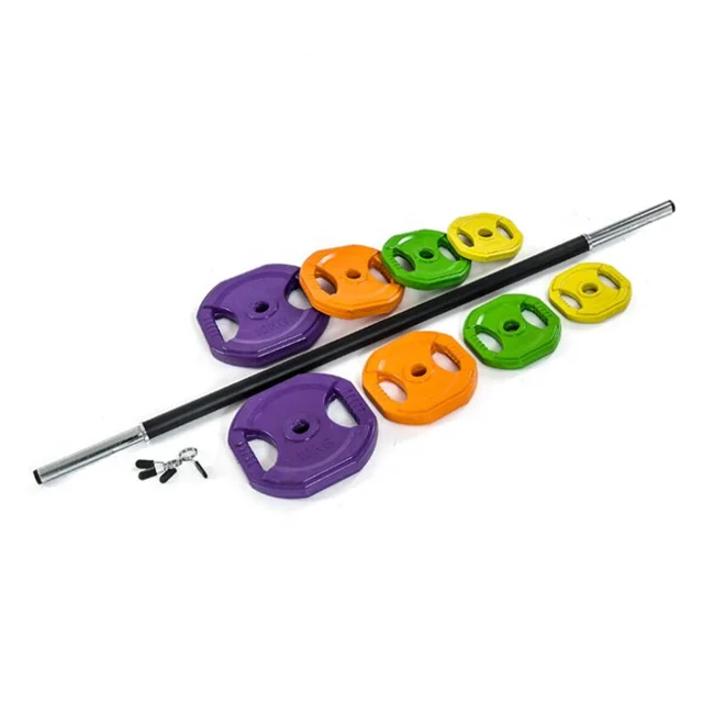 

Wholesale Colorful 20kg Body pump dumbbell barbell set for women, Customizable