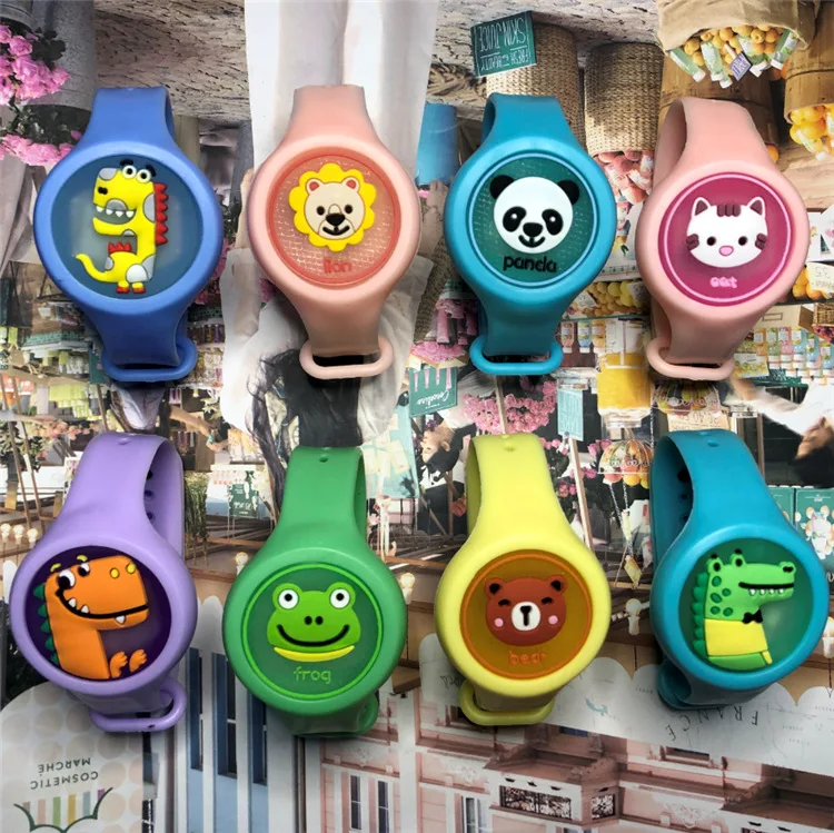 

Wholesale Silicone Wristband Bracelet Watch Patch Stick Ultrasonic Spray Killer Sticker Children Watch Mosquito Repellent, Customized color