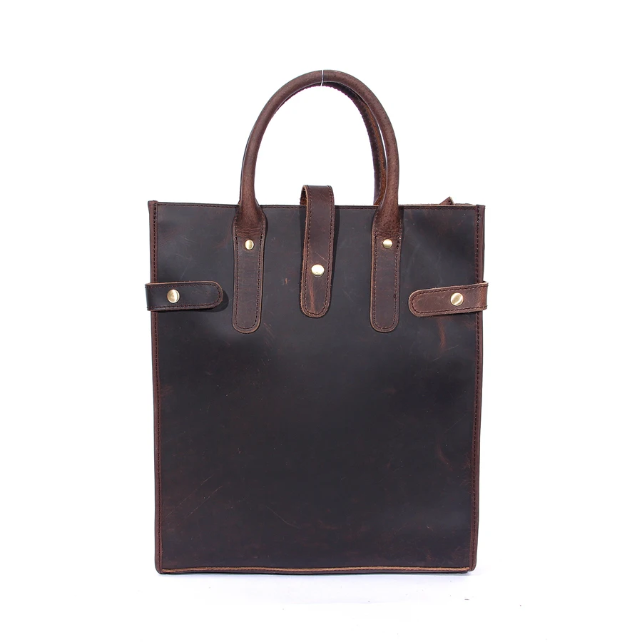 

New Genuine Leather Men's Bags Leisure Bags Men's Shoulder Business Handbags Vintage Casual Briefcases, Customized