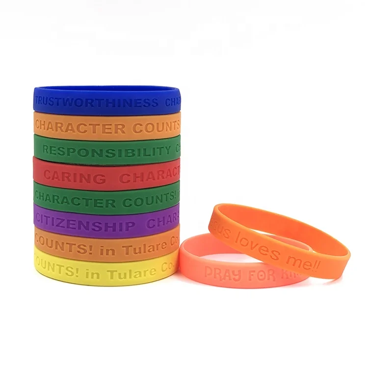 

Cheap Silicone Wristband Bracelet Debossed Silicone Wristband Custom Wristband Silicone, Pantone colors are available
