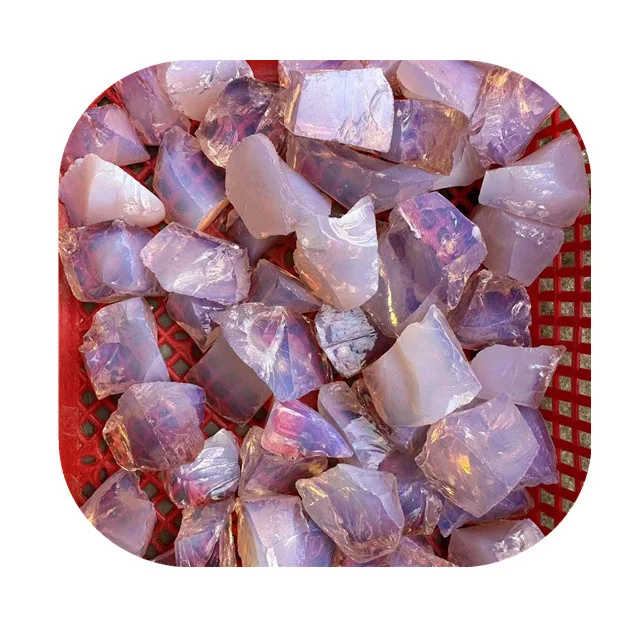 

New arrivals semi-precious stone crafts natur pink opal rough stones for sale