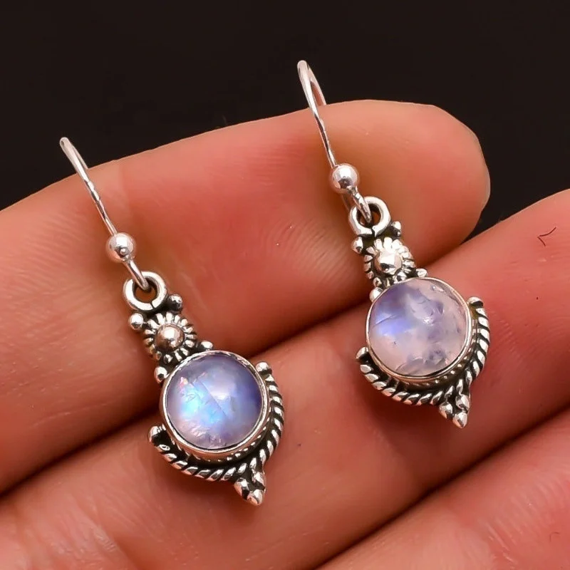 

Moonstone Earrings 925 Sterling Silver Jewelry Drop Earring For Women 2020