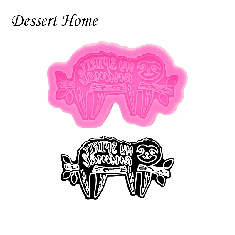 

DY1044 Shiny Animal Sloth Resin Silicone Mold, Crafting with Epoxy Resin art DIY Charms Mold. Chocolate Fondant cake Tools, Pink