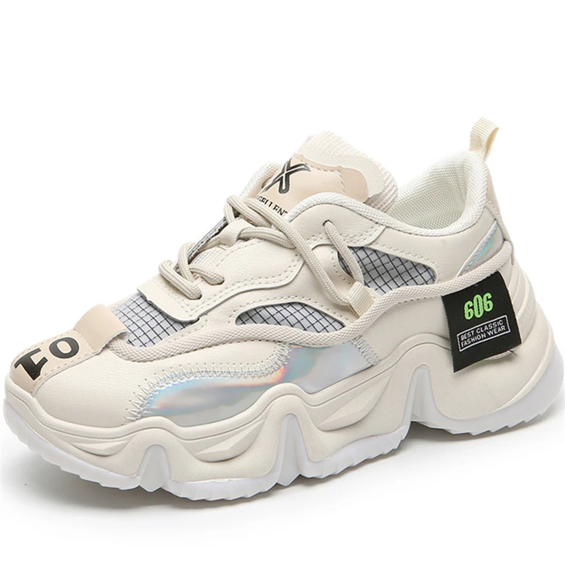 

Dropshipping Custom Logo New Fashion Women Sneakers Plus Size Height Increased Chunky Female Breathable Casual Shoes Ladies