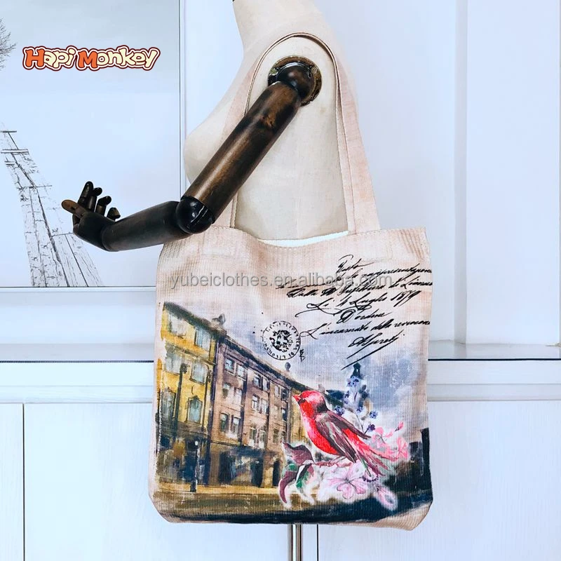 

HapiMonkey HMNY213 Promotional Eco-friendly Print Canvas Bag Customised Canvas Shopping Bag Tote Bag