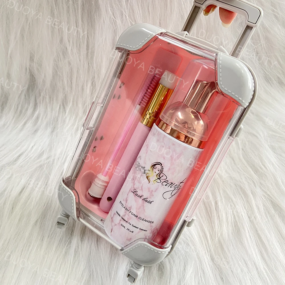 

lash shampoo wholesale lashshampoo empty bottle with box and brush scented lash shampoo lashshampoo bottle with brush empty, Clear, white, pink, purple