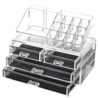 

Wholesale Stackable Clear Make Up Storage Box Acrylic Makeup Organiser With Drawers