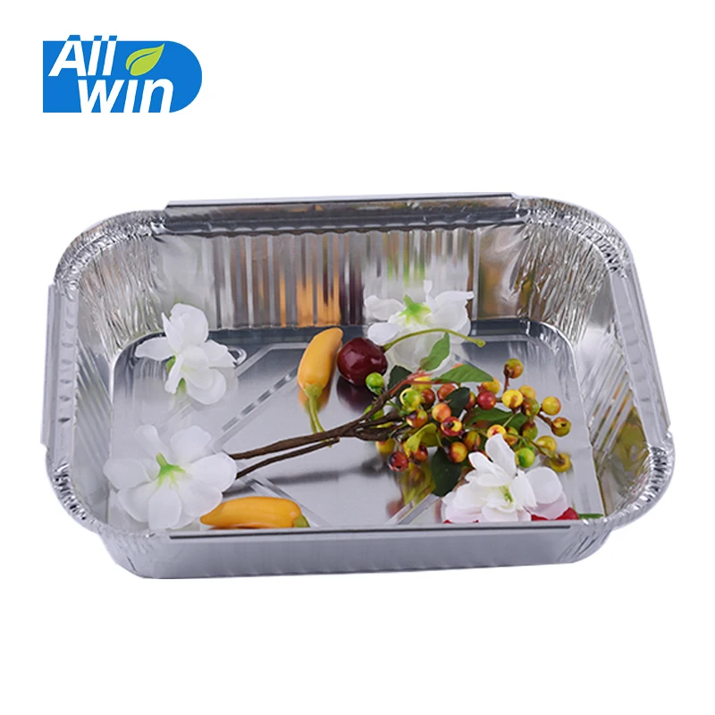
1750ml OEM Logo Aluminium Foil For Food Packing Disposable Small Foil Tray Container 