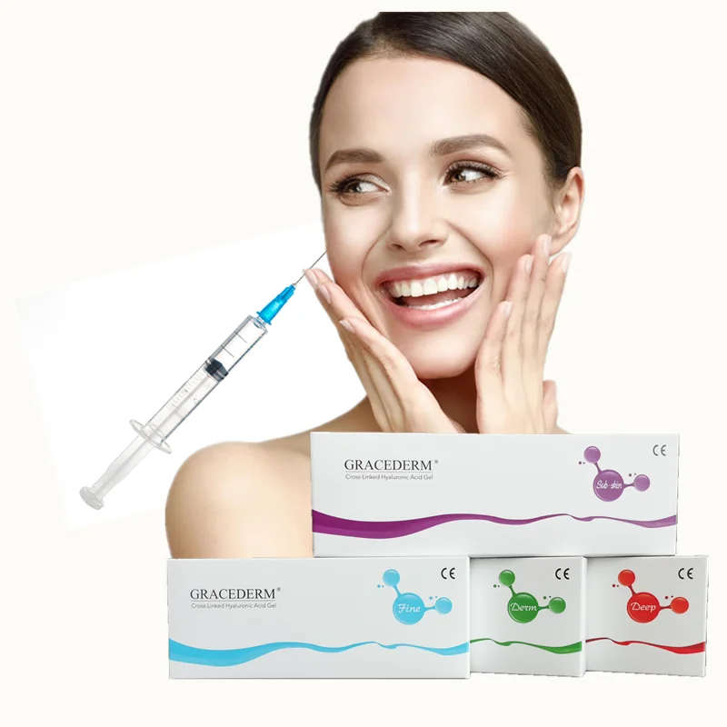 

Cross linked hyaluronic acid dermal filler with CE, Transparent