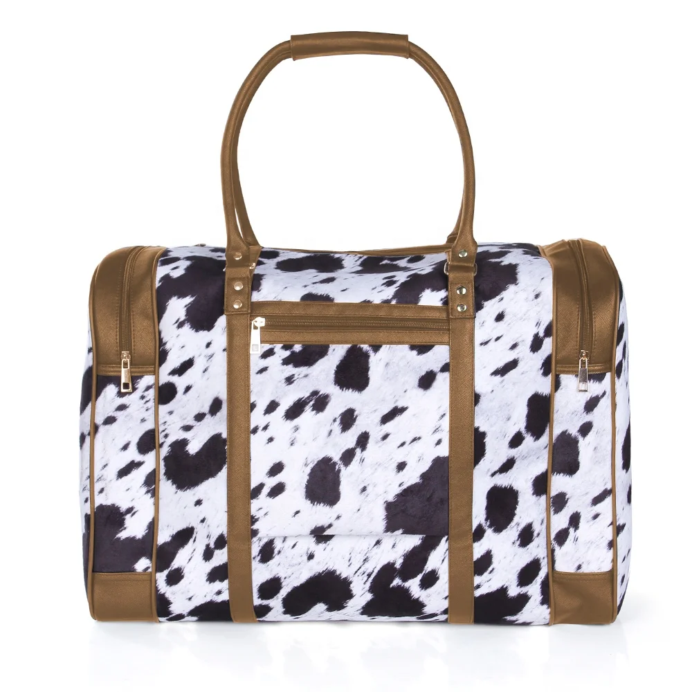 

Wholesale Personalised Monogrammed Cow Weekenders, Brown , customised