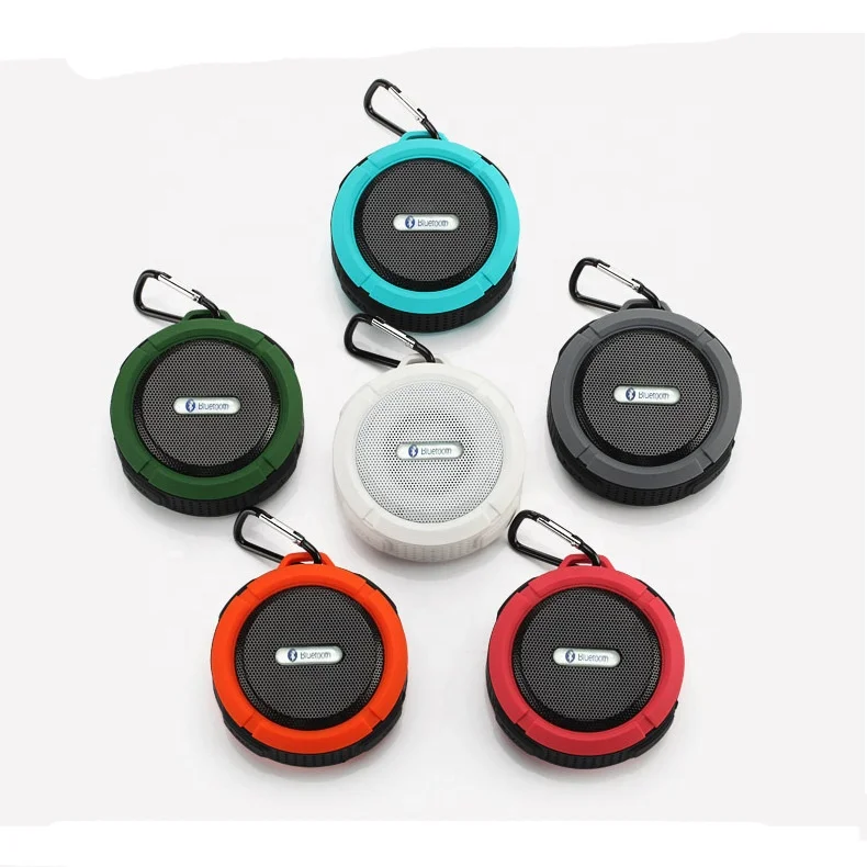 

C6 Blue tooth Speaker Wireless TF Card Handsfree Suction Cup Portable Music USB IPX6 Waterproof Speaker